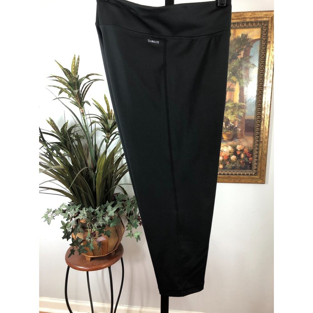 adidas Cropped Pants Women's Size XL Black Activewear Yoga Workout Performance - Picture 3 of 10